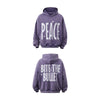 Graffiti Letter Print Patch Bag Hooded Sweater