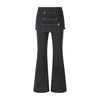 UNBDNS Anti-waist Button Design Sense Slim-fitting and Thin Drape Pants