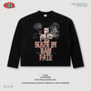 BE Autumn Off-road Style Boxy Waffle Loose Shoulder Direct Injection Printing Long Sleeve