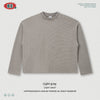 BE Waffle Fried Snowflake Loose Shoulder Boxy Long Sleeve