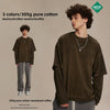 ARTIE Dirty Dyed Fake Two Long Sleeves