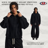 Artiemaster  Autumn and Winter Zipper Cardigan Shoulder Hooded Fleece Sweater