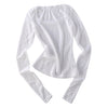 Pokiovo Babes Hollow Lace Pure Wind Long Sleeve T-Shirt