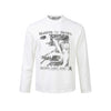 "Dark Wind Print" Versatile Blouse Loose Casual Long Sleeve T-Shirt