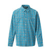 11KN Oversize Casual Mint Blue Plaid Shirt