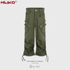 MIJKO Multi-pocket Drawstring Leggings Feet Casual Pants