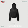 BE Floral Yarn Hooded Zipper Sweater Waist Trousers Set