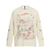 BLACKENERGY Vintage Alphabet Graffiti Lazy Wind Long Sleeve T-Shirt