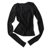 Pokiovo Babes Hollow Lace Pure Wind Long Sleeve T-Shirt