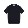 Following Old Money Wind Lyocell Striped Small V-Neck Knitted Sweater Short Sleeves