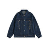 AYWTER Metal Button-down Decorative Denim Jacket