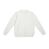Old Qianfeng Simple Pit Strip Casual Solid Color Lapel Sweater Knitted Sweater