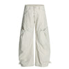 DC American Retro Beige Wide-leg Overalls Casual Baggy Trousers