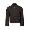 Three-dimensional Tailoring Cleanfit Short Jacket Beaded Canvas Locomotive Jacket