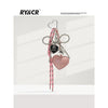 Rycr Heart Silver Bead Bow Bag Pendant Keychain Pendant