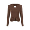 UNBDNS Shoulder Waist Seal Design Inner Bottoming Shirt Long Sleeve