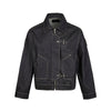 "Vintage Airplane Buckle" Original Bull Blue Contrast Color Bright Line Short Wide Lapel Cleanfit Denim Jacket