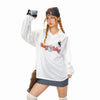 BLACKBB Striped Letter Print V-Neck Long Sleeve