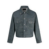 Elegant Baroque Short Wide Hand Stitched Jacket Cleanfit Denim Jacket