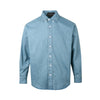 "Washed Blues" Washed Old Bamboo Yarn Denim Long Sleeve Shirt Thin Jacket