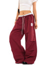 Jimmy Fake Two-Piece Double Waist Lace Splicing Sweatpants