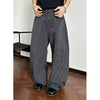 EME Seersucker Plaid Three-dimensional Tailoring A-shaped Casual Trousers