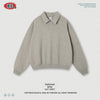 BE Street Heavy Yarn Half-open Chest Loose Lapel Long-sleeved Polo Sweater