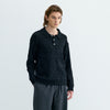 (Un) Following Rhombus Jacquard Knit Polo Sweater
