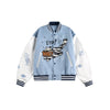 BTBDBTE College Color Matching Loose Baseball Jacket