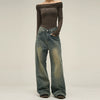 Jimmy Foot Back-cut Vintage Washed Jeans