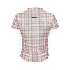 Jimmy Vintage Plaid Shoulder Skinny Short Sleeve T-Shirt