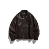UNDREST PU Loose Lapel Motorcycle Leather Jacket