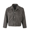Fake Two-piece Tooling Double Stand-up Collar Short Bomber Jacket