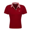 Jimmy Color-matching Plaid Slim-fitting Polo Collar T-shirt