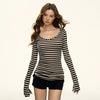 Jimmy Vintage Striped Pure Desire Skinny Long Sleeve T-Shirt