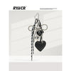Rycr Heart Silver Bead Bow Bag Pendant Keychain Pendant