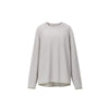 Inflation Waffle Contrast High Neck Old Money Style Rough Sleeves Long Sleeve T-Shirt