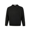 EME Ribbed Closed Texture V-Neck Seagull Neck Knitted Sweater Long Sleeve