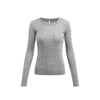 Inflation Tencel Wool Waist Skinny Crew Neck Bottom Shirt Long Sleeve