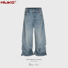 MIJKO High Street Washed Old Retro Blue Jeans