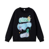 Beast Street Design Sense College Style Print Loose Crew Neck Sweater