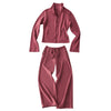 Pokiovo Premium Set Stand-Up Collar Slim-fit Jacket Mopping Pants Casual Sweater Two-piece Sweatpants