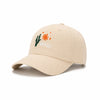 WASC Plant Embroidery Letter Soft Top Baseball Cap