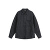 YEOOTI Cotton Striped Casual Long-sleeved Shirt Jacket