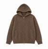THREATENED Hooded Plush Soft Waxy Thickened Knitted Jacket