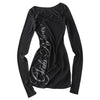 Pokiovo Spice Girl Style Waist Print Top Long Sleeve T-Shirt