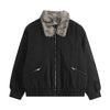 Vintage Simple Versatile Fur Collar Cotton Jacket