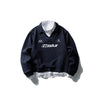 CROWD CITY Fake Two-piece Shirt Collar Sweater