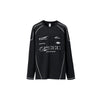 Inflation Reflective Street Racing Print Contrasting Color Long Sleeve