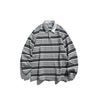 UNDREST Long Sleeve Striped College Pullover Lapel Sweater